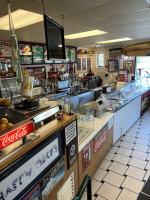 Ice cream counter...lots of flavors and varieties of ice cream options, too.