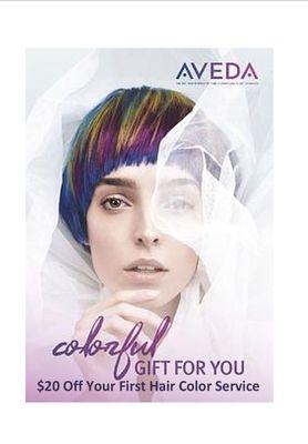 Print or or show us this e-voucher for $20 off your first Hair Color service at sparx!