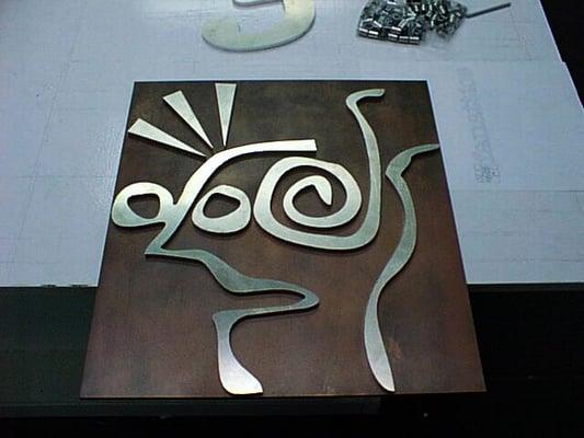 Routed Metal Logo - in process!