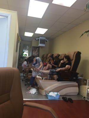 Pedicure station