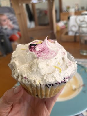 Lemon blueberry cupcake