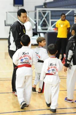 Master Lim leads our little competitors into their warm ups! (SF Open 12')