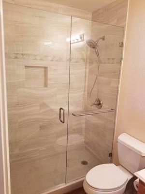 New shower w glass