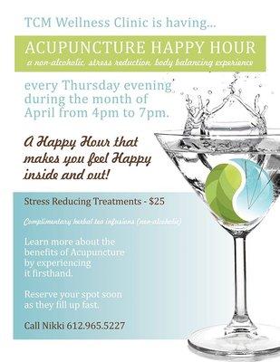 Acupuncture is better then Happy Hour!