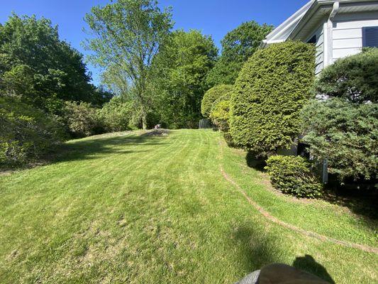 Costumer House in Cumberland RI. Lawn Care .