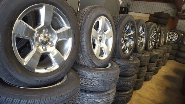 These are just some of the brand new 2016 Chevy wheels and tires we have in stock.