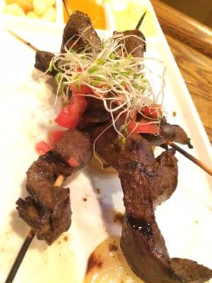 ANTICUCHOS DE COROZON
marinated & grilled beef heart skewer