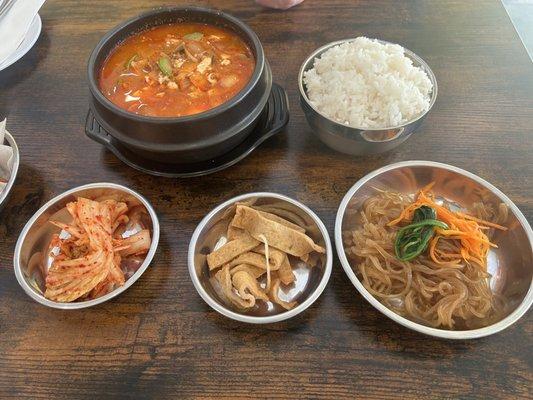 Beef tofu soup, yummy