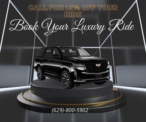 Luxury transportation in Nashville. Call for a free estimate!