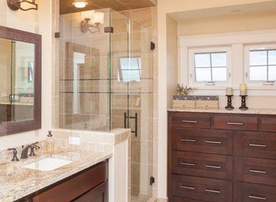 Major bathroom remodel, 3/4" frameless glass