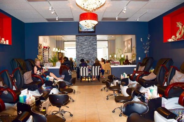 9 pedicure chairs