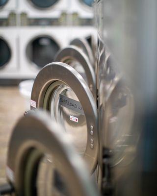 Our 45lb washers ready for all that dirty laundry!