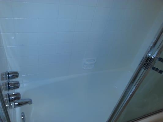 Reglazed bathtub.