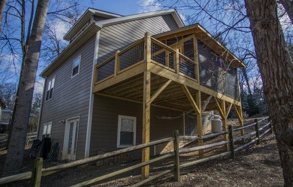 Enclosed Deck Addition in Asheville