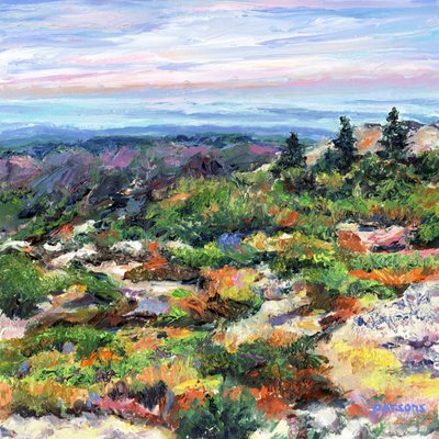 Cadillac Mountain Morning. Acadia National Park, Maine. Oil on panel.