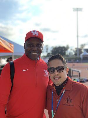 The Olympic Champ Carl Lewis with Dr Jeff Ijadi