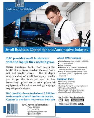 Small Business Capital for the Automotive Repair Industry