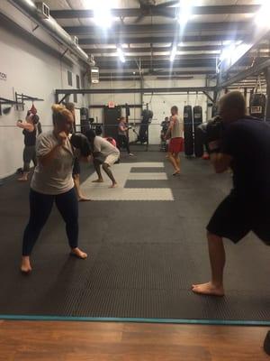 Kickboxing class