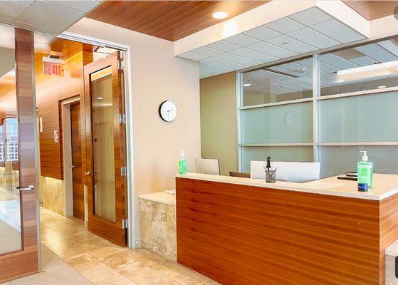 Front desk and lobby at Rainbow Health