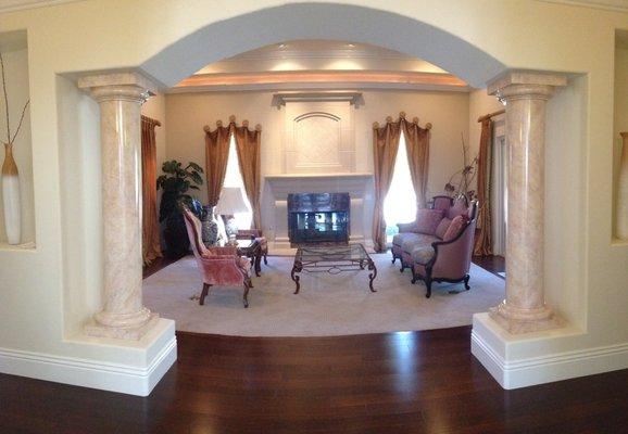 Faux Marble Columns, Fallbrook CA