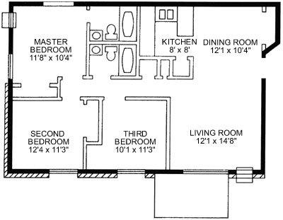 3 Bedroom 2 Bathroom Apartment "The Woodruff"