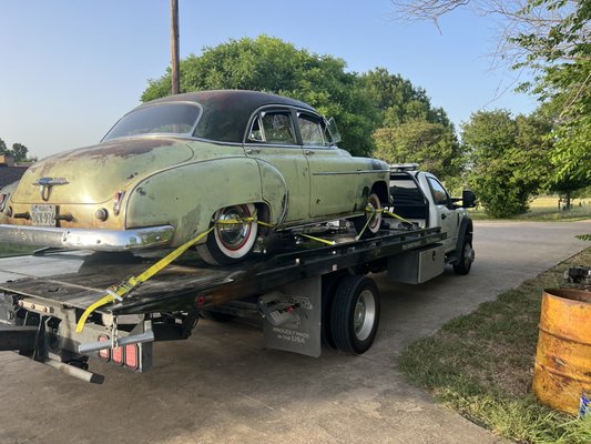 Classic cars towing