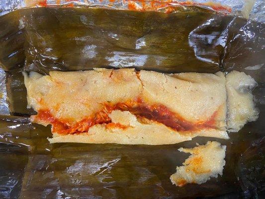 Red chicken tamales