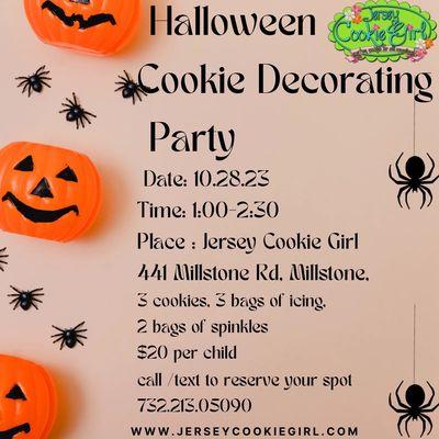 "Trick or treat yourself to a spooky sweet time at our Halloween cookie bash!"