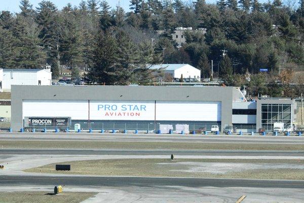 From the terminal at Manchester-Boston Regional Airport