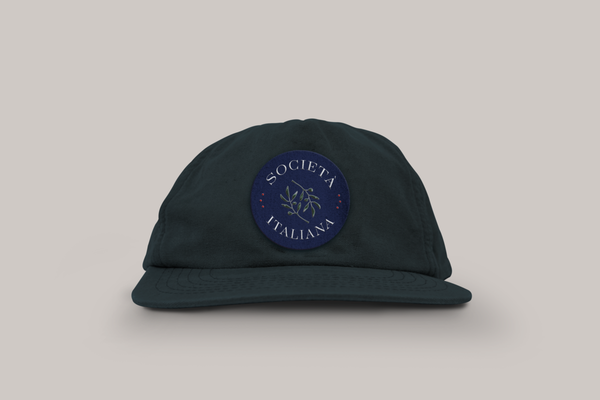 A hat showcasing a logo for Italian enthusiasts!