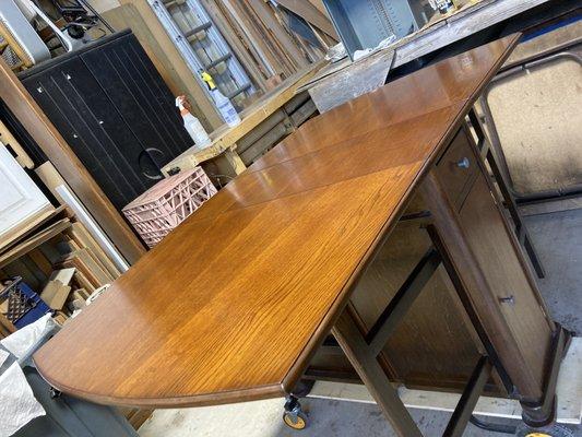 Kitchen table finished. Beautiful!