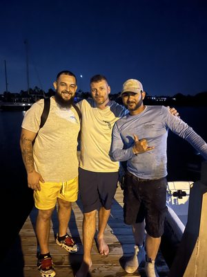 After a great night fishing with Captain Allen from Snook Action Charters in Jupiter, Fl.