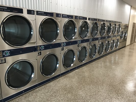 Our #50 pound dryers will dry your laundry quicker and for less $$$