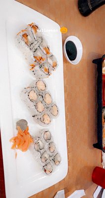 New York Roll, Spicy crab roll, California Maki