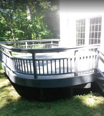 Curved deck construction