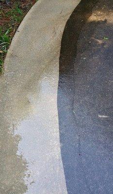 Walkway cleaning difference