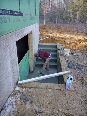 Concrete steps in progress.