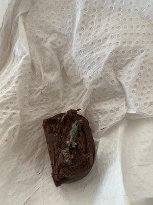 MOLD IN THEIR CHOCOLATE!!! BEWARE BEFORE YOU BITE!!!