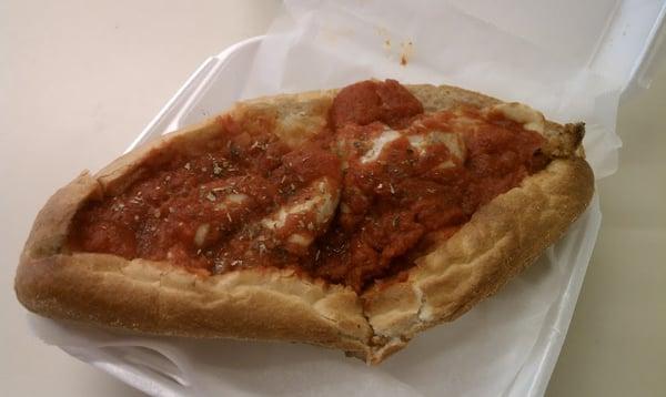 Large chicken parm sub. Delicious!