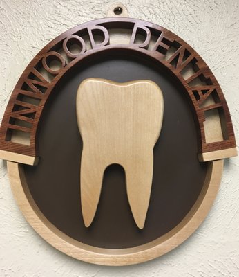 A happy Inwood Dental, P.C. patient created a beautiful handcrafted new logo for us.