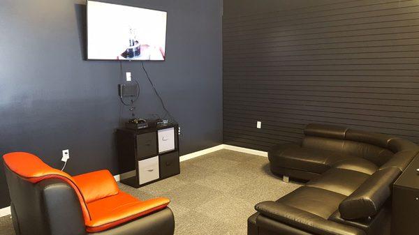 Relax in our vapor lounge