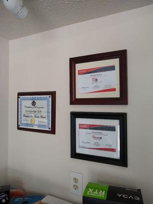 Certificates