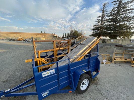 5x8 Trailer and 15 Ft Scaffolding