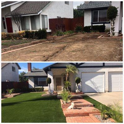 Here is our before and after