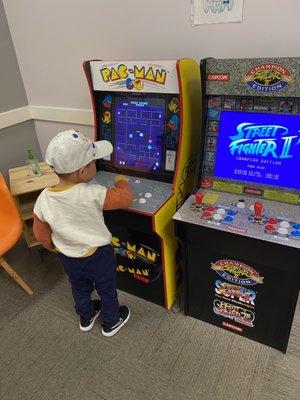 So excited to see this Pacman video game in the waiting room