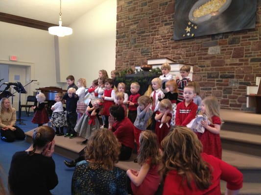 Children sing during Christmas season