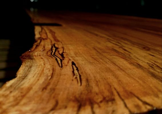 Top view of the maple coffee table