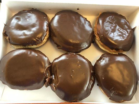 Boston Cream Each Donut is different & hand made. Realllllly Gooooood! Old School Dunkin Donuts Made In House @ Waltham St.