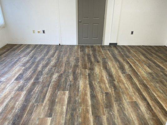 EVP (engineered vinyl plank flooring) installation/ office space