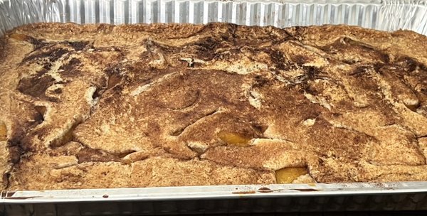 Large peach cobbler